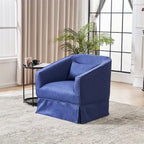 Fauteuil pivotant avec repose-pieds et piètement en métal noir