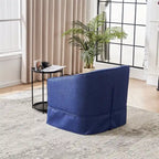 Fauteuil pivotant avec repose-pieds et piètement en métal noir