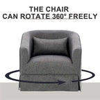 Fauteuil pivotant avec repose-pieds et piètement en métal noir