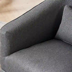 Fauteuil pivotant avec repose-pieds et piètement en métal noir
