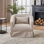 Fauteuil pivotant avec repose-pieds et piètement en métal noir