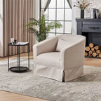 Fauteuil pivotant avec repose-pieds et piètement en métal noir