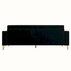 Canapé deux places moderne en velours capitonné avec coussins et oreillers amovibles - 85,63 po P x 30,31 po L x 30,51 po H