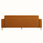 Canapé deux places moderne en velours capitonné avec coussins et oreillers amovibles - 85,63 po P x 30,31 po L x 30,51 po H