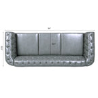 Canapé Chesterfield 3 places à accoudoirs arrondis, plusieurs coloris