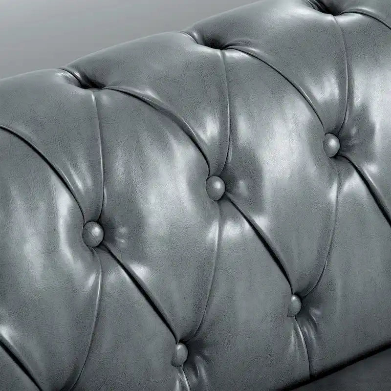 Canapé Chesterfield 3 places à accoudoirs arrondis, plusieurs coloris