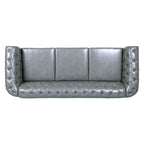 Canapé Chesterfield 3 places à accoudoirs arrondis, plusieurs coloris