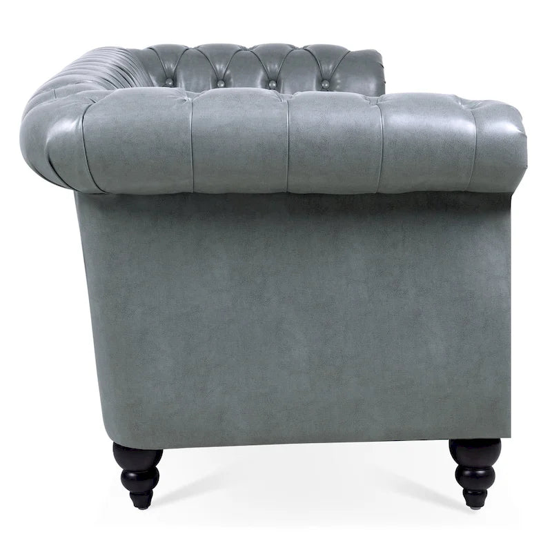 Canapé Chesterfield 3 places à accoudoirs arrondis, plusieurs coloris
