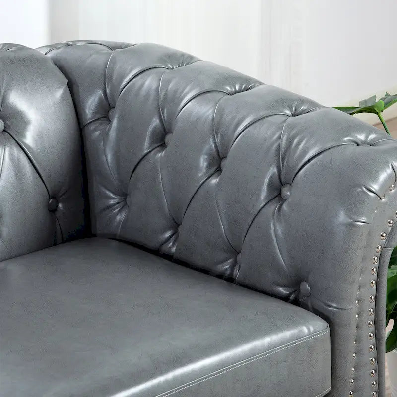 Canapé Chesterfield 3 places à accoudoirs arrondis, plusieurs coloris
