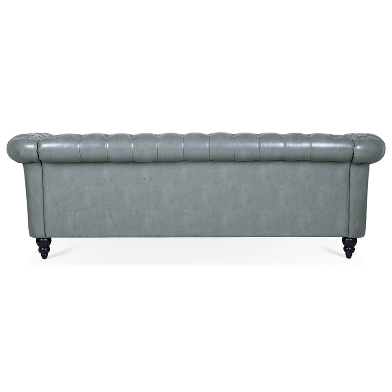 Canapé Chesterfield 3 places à accoudoirs arrondis, plusieurs coloris