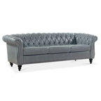 Canapé Chesterfield 3 places à accoudoirs arrondis, plusieurs coloris