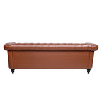 Canapé Chesterfield 3 places à accoudoirs arrondis, plusieurs coloris
