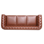 Canapé Chesterfield 3 places à accoudoirs arrondis, plusieurs coloris