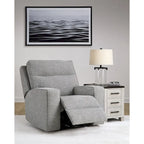 Fauteuil inclinable électrique Biscoe Pewter de Signature Design by Ashley