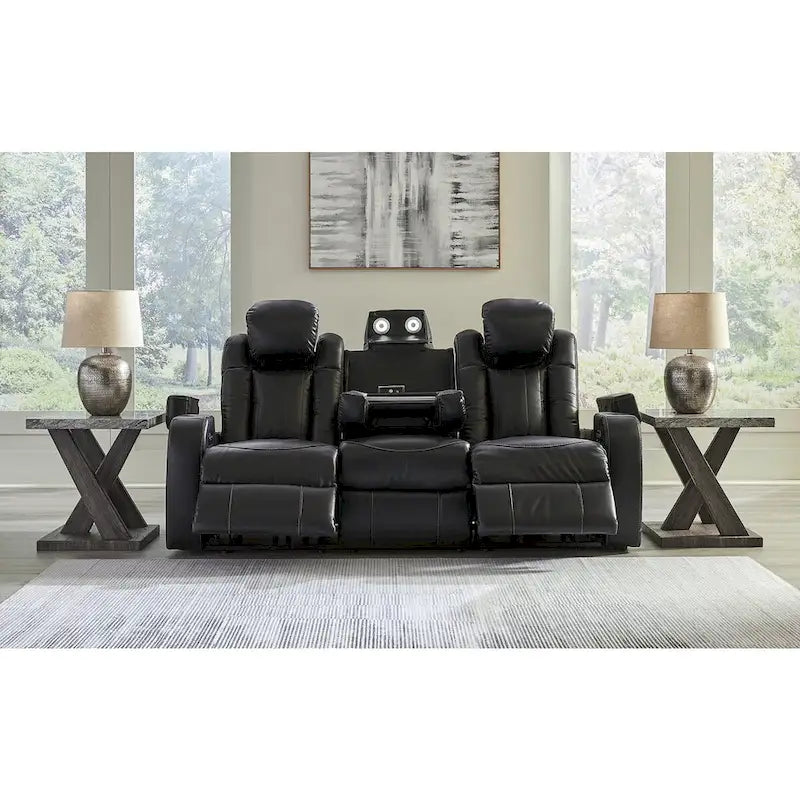 Canapé inclinable électrique Signature Design by Ashley Caveman Den Midnight - 86 L x 42 P x 42 H