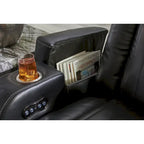 Canapé inclinable électrique Signature Design by Ashley Caveman Den Midnight - 86 L x 42 P x 42 H