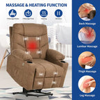 Fauteuil inclinable massant et chauffant en flanelle Moasis