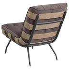 Fauteuil d'appoint Nain 35 pouces, coussin surdimensionné, dossier capitonné, marron foncé