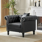 Faustina Traditional Upholstered Armchair with Solid Wood Legs by HULALA HOME