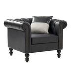Fauteuil Faustina traditionnel avec pieds en bois massif de HULALA HOME