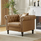Fauteuil Faustina traditionnel avec pieds en bois massif de HULALA HOME