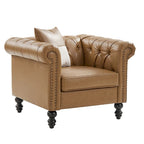Fauteuil Faustina traditionnel avec pieds en bois massif de HULALA HOME