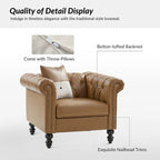 Fauteuil Faustina traditionnel avec pieds en bois massif de HULALA HOME