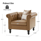 Fauteuil Faustina traditionnel avec pieds en bois massif de HULALA HOME