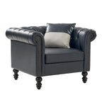 Fauteuil Faustina traditionnel avec pieds en bois massif de HULALA HOME