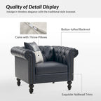 Fauteuil Faustina traditionnel avec pieds en bois massif de HULALA HOME