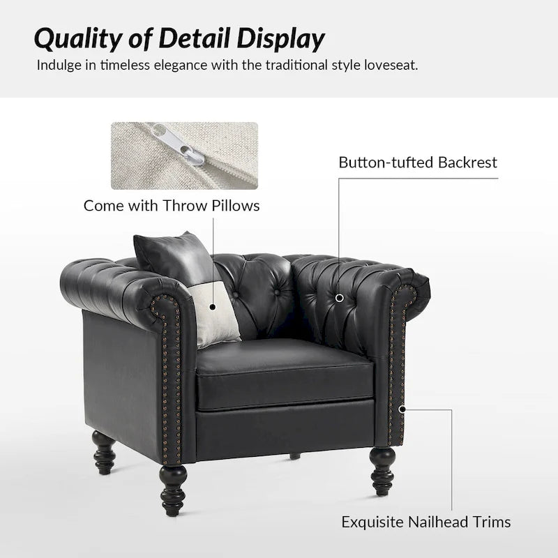 Fauteuil Faustina traditionnel avec pieds en bois massif de HULALA HOME