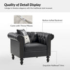 Fauteuil Faustina traditionnel avec pieds en bois massif de HULALA HOME