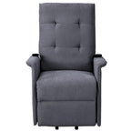 Fauteuil releveur massant inclinable, monoplace, gris clair / gris foncé