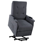 Fauteuil releveur massant inclinable, monoplace, gris clair / gris foncé