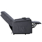Fauteuil releveur massant inclinable, monoplace, gris clair / gris foncé