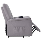 Fauteuil releveur massant inclinable, monoplace, gris clair / gris foncé