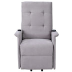 Fauteuil releveur massant inclinable, monoplace, gris clair / gris foncé