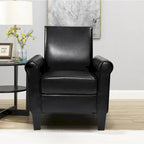 Fauteuil d'appoint moderne en cuir synthétique, lot de 1
