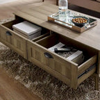Table basse Caffoz Center avec deux tiroirs à extension complète