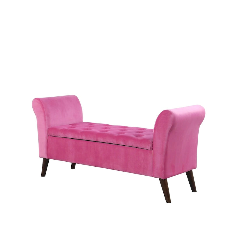 Banc de rangement capitonné Collette de 25 po avec accoudoir