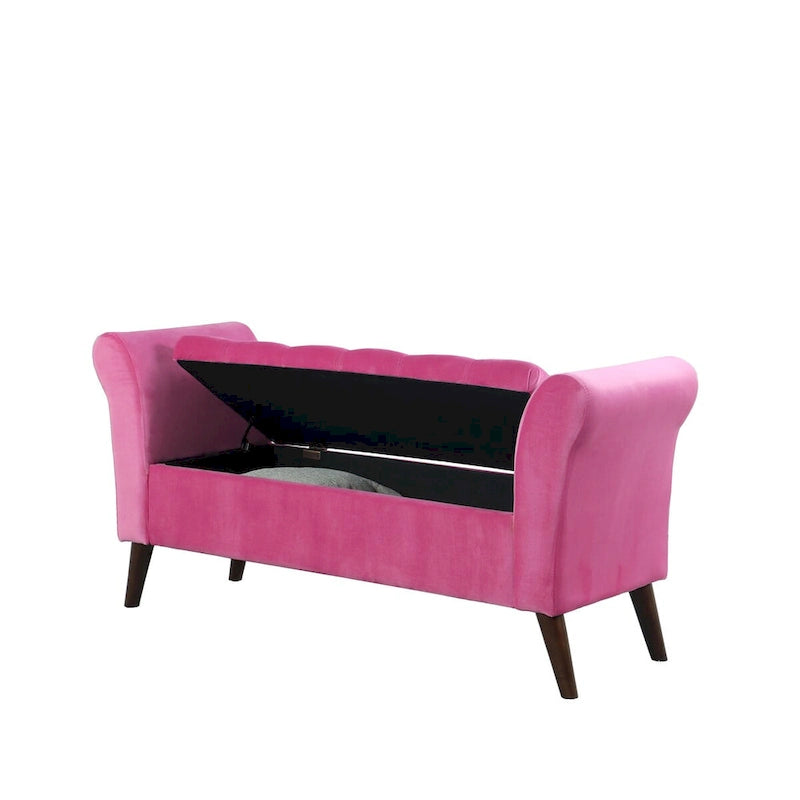 Banc de rangement capitonné Collette de 25 po avec accoudoir