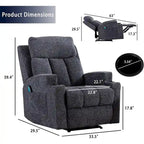 Fauteuil inclinable de massage Ebello avec chauffage, vibration et canapé manuel