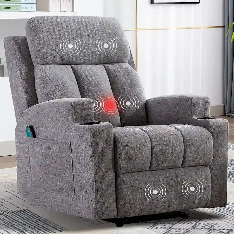 Fauteuil inclinable de massage Ebello avec chauffage, vibration et canapé manuel