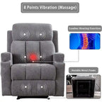 Fauteuil inclinable de massage Ebello avec chauffage, vibration et canapé manuel