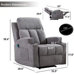 Fauteuil inclinable de massage Ebello avec chauffage, vibration et canapé manuel
