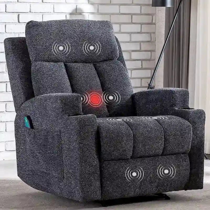 Fauteuil inclinable de massage Ebello avec chauffage, vibration et canapé manuel