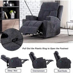 Fauteuil inclinable de massage Ebello avec chauffage, vibration et canapé manuel