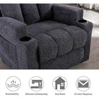 Fauteuil inclinable de massage Ebello avec chauffage, vibration et canapé manuel