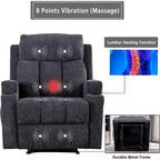 Fauteuil inclinable de massage Ebello avec chauffage, vibration et canapé manuel