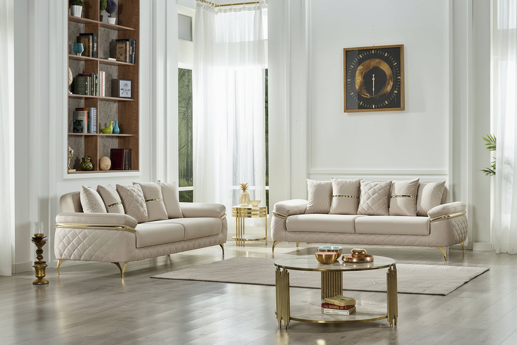 Orlando 2-Pieces One Sofa One Loveseat Living Room Set